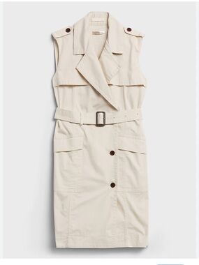Banana Republic 
Belted Trench Dress in Cream size XS